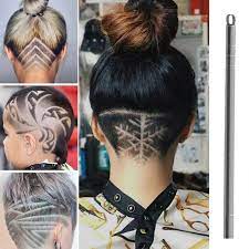Fashion Hair Carving Pen Stainless Steel Shaved Hair Designs Undercut Hair Designs Hair Designs