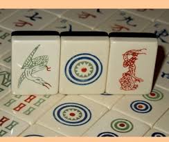 1920s Pung Chow Two Toned Ivory Black Mah Jong Set With 152 Tiles Wonderful Mahjong Set Mah Tiles