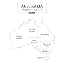 Find the perfect map of new south wales stock illustrations from getty images. Australia Map Outline High Detail Separated All States Vector Illustration Stock Vector Adobe Stock