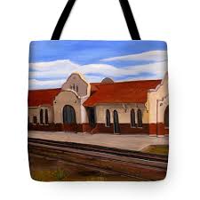 Tucumcari Train Depot Tapestry by Sheri Keith