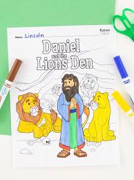 Daniel and the lions den colouring page. Daniel And The Lion S Den Sunday School Lesson Plans Fun365