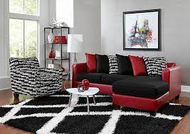 Red and black sofa set bruno fit blog info. Red Black Sofa Chaise W Scatter Back Pillows Furniture Moc