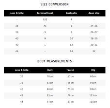 Designer Size Guides Theonlydress