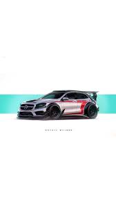 Mercedes Benz A45 Amg Hatchback Art Cars Car Drawings Street Racing Cars