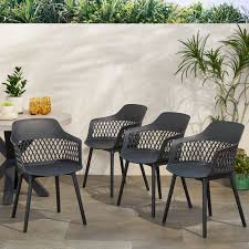 airyanna outdoor modern dining chair set of 4 patio dining chairs modern outdoor dining sets modern outdoor dining