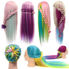 Does your salon get a lot of requests for cornrows and braids? Multicolor Hairdressing Training Head Mannequin Model Braiding Practice Salon Clamp Holder Sale Banggood Com