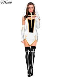 Lowest price in 30 days. New Sexy Nun Costume Adult Women Cosplay With Stockings White Hoodie For Halloween Sister Cosplay Party Costume S19706 From Ruiqi04 11 09 Dhgate Com