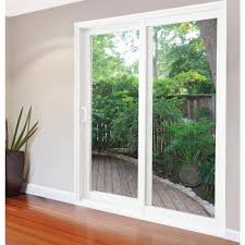 Stanley Doors 59 In X 80 In Glacier White Vinyl Right Hand Low E Sliding Patio Door With Screen Handl Patio Doors Sliding Doors Exterior Sliding Patio Doors