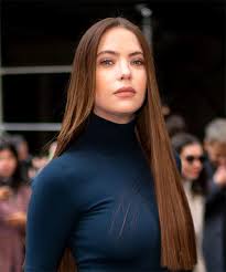 This hairstyle is featured with stylish blunt cut which can make your shoulder length hair appear thicker. Ashley Benson Long Straight Dark Brunette Asymmetrical Hairstyle