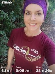 2c doesn't feel bad at all if the sun is coming up and the wind isn't  blowing … but 55 minutes- man that seemed to drag today so my run taught me