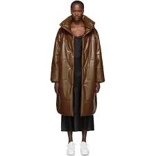 Buy, sell, empty your wardrobe on our website. Nanushka Brown Vegan Leather Eska Coat Nanushka