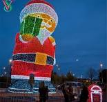 Decorative Large Outdoor Street Christmas 3D Santa Claus Motif Lights