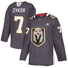 The vegas golden knights are the newest team in the nhl, formed in 2017 and part of. Vegas Golden Knights 7 Valentin Zykov Gray Dia De Los Muertos Adidas Jersey