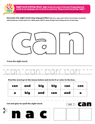 Sight Word Can Sight Words Are Some Of The Most Frequently Used Words In Our Sight Word Worksheets Kindergarten Worksheets Sight Words Preschool Sight Words