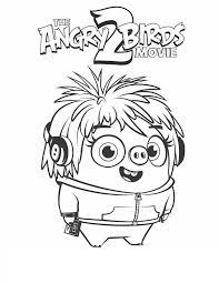 Coloring page of angry chuck with a gun, ready to shoot. Angry Birds Coloring Pages Free Printable Coloring Pages For Kids