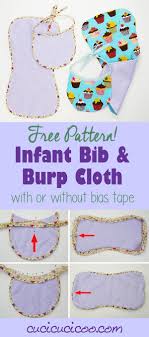 Baby bibs and burp cloths. Free Bib And Burp Cloth Pattern With Without Bias Tape Cucicucicoo Burp Cloth Patterns Sewing Projects For Beginners Easy Sewing Projects