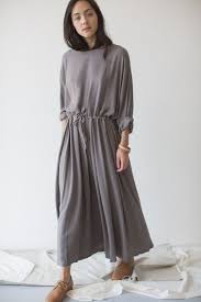 Black Crane Grey Pleats Dress Fashion Clothes Style