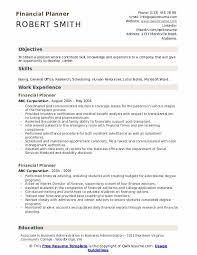 The chances are that some of these people are looking at profiles like yours to quickly find candidates. Financial Planner Resume Samples Qwikresume