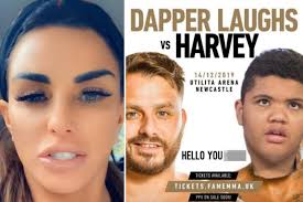 The woman is katie price, formerly known as the glamour model jordan and still a tabloid draw, if not the constant feature she was in the medicine is for her eldest son, harvey. Katie Price Names Shames Dapper Laughs For Trolling Harvey Online Sick Chirpse