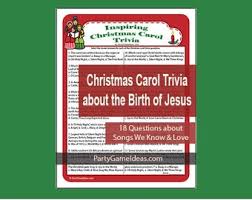 This christmas quiz is based on the story of the virgin birth, as recorded in the book of matthew. Song Trivia Etsy