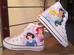 Photo Of Disney Cartoon Kids Shoes For Fans Of Disney Disney Cartoon Cusltom Hand Painted High Top Sneakers For Disney Princess Shoes Diy Sneakers Kids Shoes