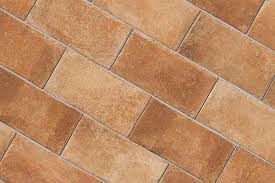 The glaze makes these tiles resistant to water. Terracotta Effect Floor Tiles Copper Sandblasted Glazed Porcelain