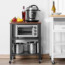 Maybe you would like to learn more about one of these? Buy 3 Tier Kitchen Cart On Wheels Kealive Rolling Serving Carts With Storage Rack Microwave Cart With Wood Look Top Black Metal Frame 23 6 X 16 X 30 7 In Industrial Rustic Brown Online