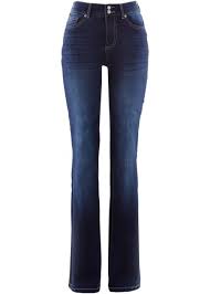Parcourez la rubrique jeans bootcut pour femme. Figurfreundliche Bootcut Jeans Mit Push Up Effekt Dunkelblau Denim