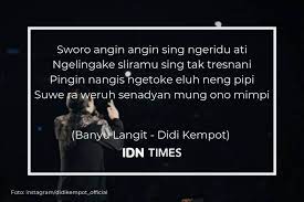 Nella kharisma merilis lagu 'ditinggal pas sayang sayange' versinya di kanal youtube pribadinya pada 2 agustus 2020. Meninggal Dunia Lirik Lagu Cinta Lord Of Broken Heart Didi Kempot