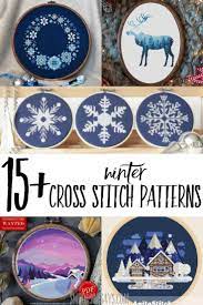 Counted cross stitch patterns to download, for winter season. 15 Winter Cross Stitch Patterns Cross Stitch Patterns Stitch Patterns Winter Cross Stitch