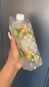 cute lv milk carton water bottles video water bottle design clear water bottle water bottle art