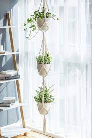 long macrame plant hanger 3 tier holder etsy tutorial diy rope faux hanging planter