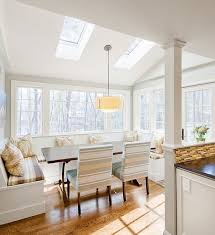 Chairs repeat the natural color tones. 22 Stunning Breakfast Nook Furniture Ideas