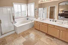 Luxurious Bath With Double Sinks A Large Roman Soak Tub Separate Shower And Walk In Closet Soaking Tub Double Sink House