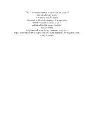 It indicates a pattern or format rather than Pdf Graduate Academic Writing In Europe In Comparison A Research Based Approach To Metalanguage And Genre Josef Schmied Academia Edu