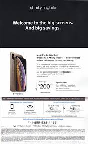 Brochure Xfinity Mobile View 3 Inside Left Center Right Brochure Xfinity Meant To Be Together