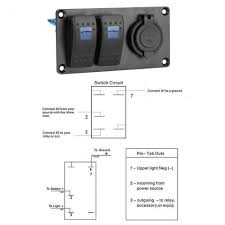 From the no of the relay you connect a resistor and the positive wire of the led to it. Waterproof 2 Gang Blue Led Car Marine Boat Rocker Switch Panel Circuit Breaker For Sale Online Ebay