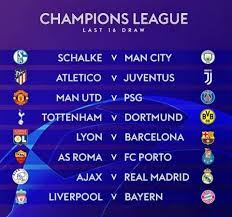 Ameer Abdulaleem Blog Uefa Champions League Round Of 16 Matches Juven Uefa Champions League Champions League League