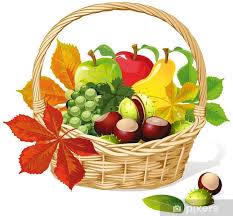 Fototapeta Kosz z owoców i warzyw jesienią, odizolowane • Pixers® - Żyjemy  by zmieniać