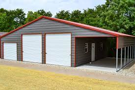Integra 14 ft w x 10 ft d white aluminum attached carport with 4. Garages All Steel Carports