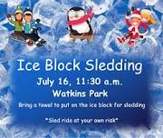 Ice Block Sledding