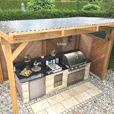The sky is almost the limit when it comes to countertop options. Bbq Corner Garden Garden Garden Bbq Corner Garden Garden Garden Trend Outdoor Bbq Corner Outdoor Bbq Kitchen Outdoor Kitchen Decor Diy Outdoor Kitchen