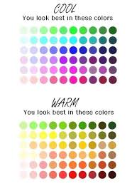 Cool Warm Skin Tone Colour Chart Important For Hair And