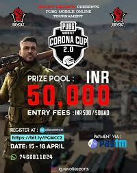 Pubg Mobile Corona Cup 2 0 On Allevents In Online Events Fun Online Games Play Online Corona