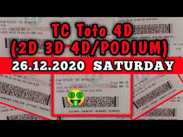 Toto 4d 26 12 2020 Sabtu Test Card Tc Youtube