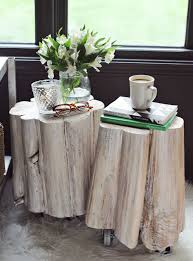 Shelving and storage features further enhance the function of of the most rustic country décor. Reclaimed Tree Trunk Tables For The Eco Friendly Home