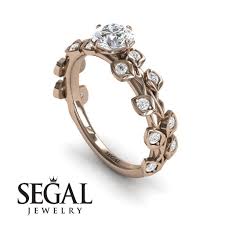 Leaves All Around Diamond Ring Sydney No 2 Classic Engagement Rings Leaf Engagement Ring Rose Engagement Ring