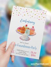 Einladungskarte Cakeparty Beste Freundinnen Party Wiedersehensfeier Einladungen Geburtstagseinladungen Party Einladung