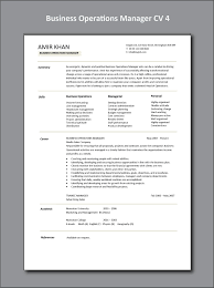Business Operations Manager Cv 4 Example Operations Management Accounting Manager Manager Resume