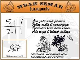 Syair Sd Mbah Semar 29 Desember 2020 Keluaran Togel